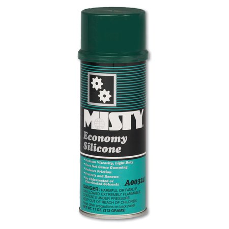 MISTY Economy Silicone Spray Lubricant, Aerosol Can, 11oz, PK12 1002077